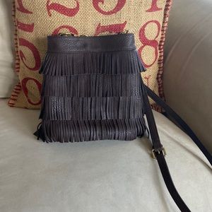 Super cute cross body dark brown bohemian purse